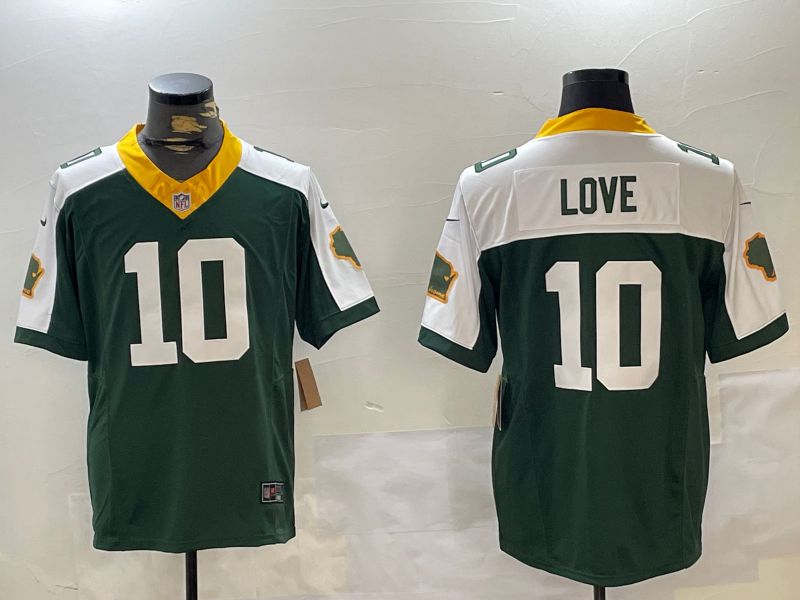 Men Green Bay Packers #10 Love Green 2024 Nike Vapor Limited NFL Jersey style 2->pittsburgh steelers->NFL Jersey